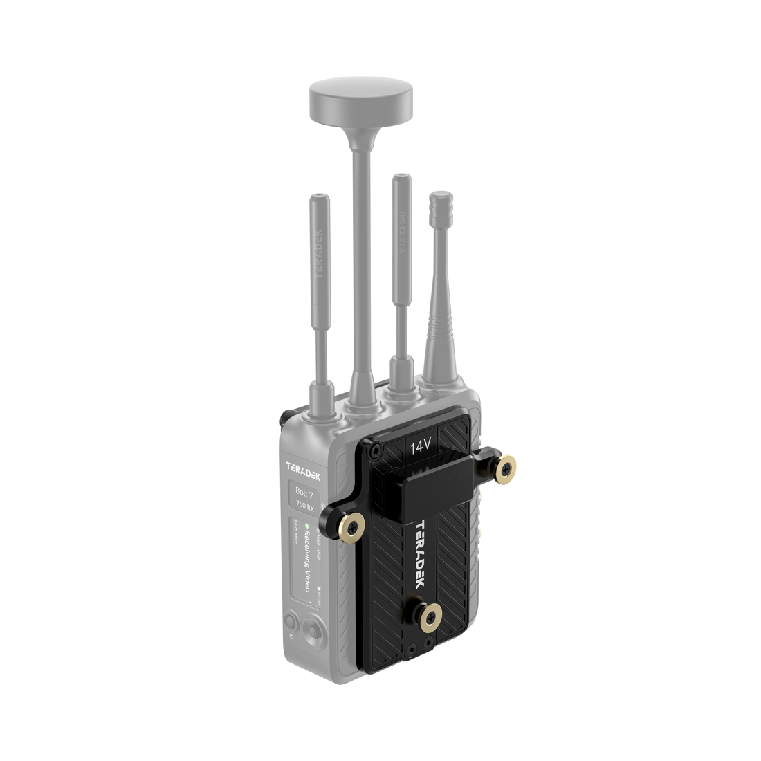 11-1613, Battery Cradle RX Gold-Mount 14V Bolt 7 Front Installed
