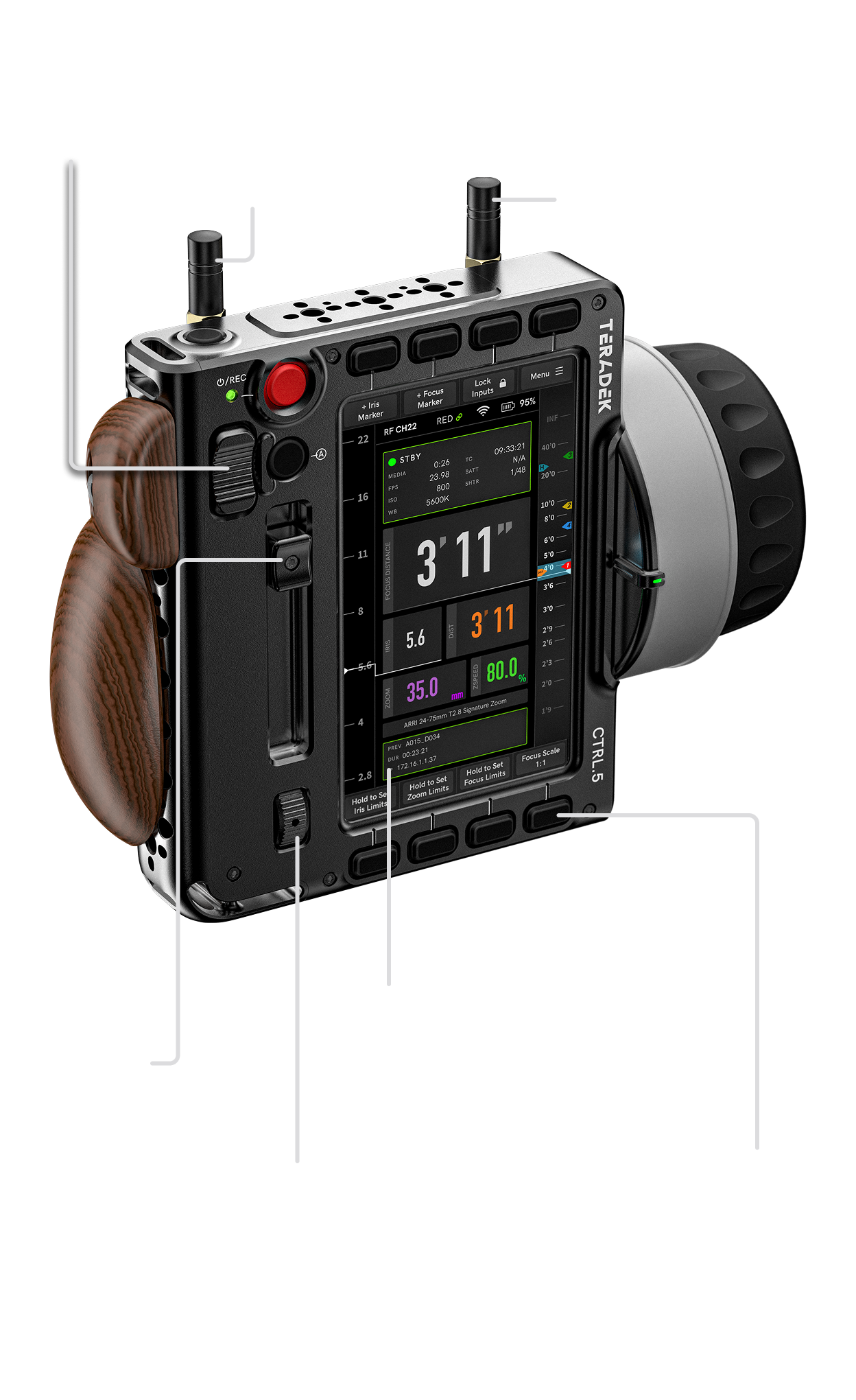 Teradek RT CTRL.5 Chassis Overview Front